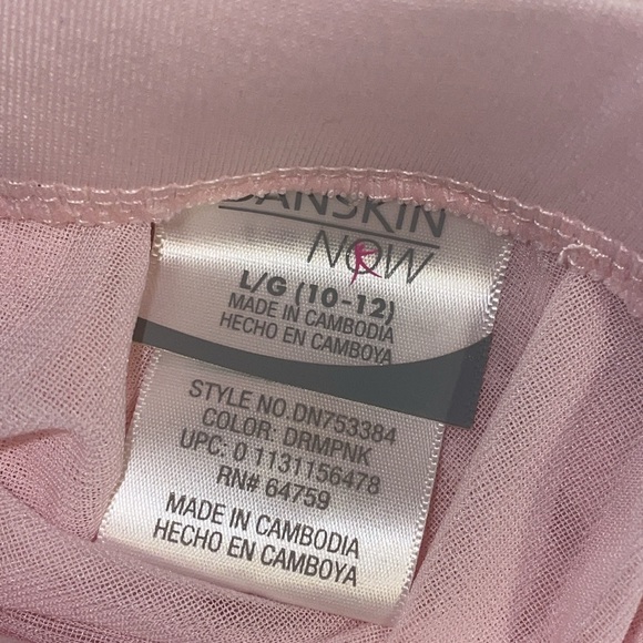 •DANSKIN NOW•GIRLS' PINK FLORAL SPARKLY LEOTARD & BALLERINA SKIRT SET SIZE 10/12 - Picture 10 of 12